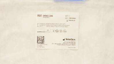 Teleflex DRAC-24S Thoracic Cath. Right Angle 24Fr Soft